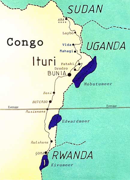 Kaart Bunia